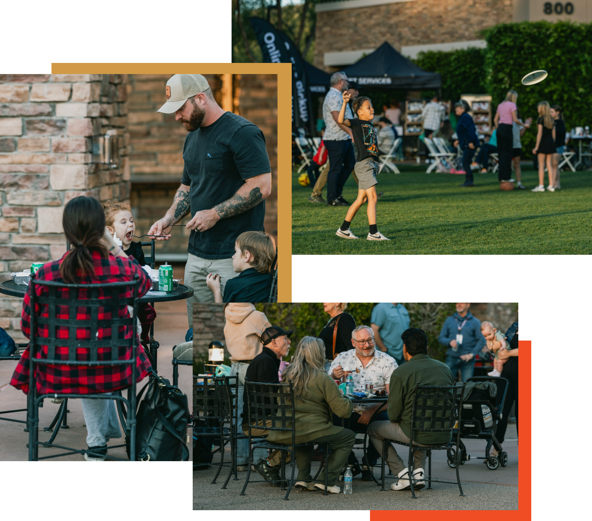 Family and friends enjoying games, barbecue and community at CCV