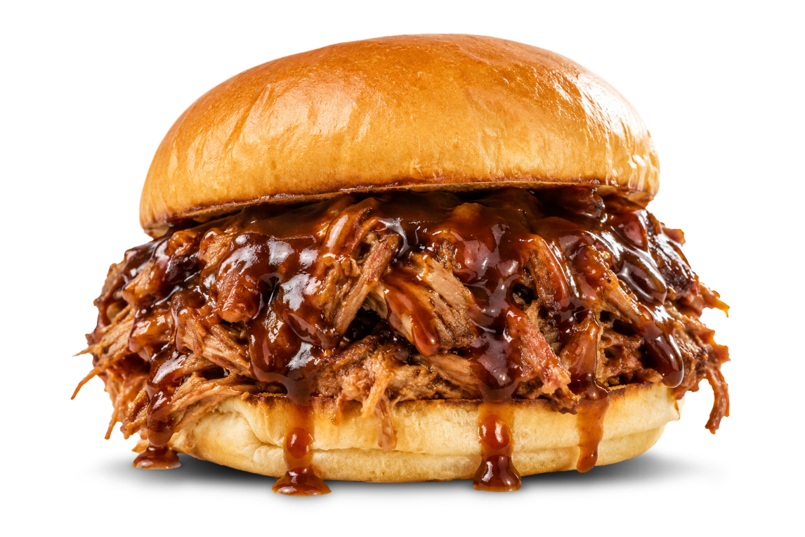 BBQ pulled pork sandwich meal